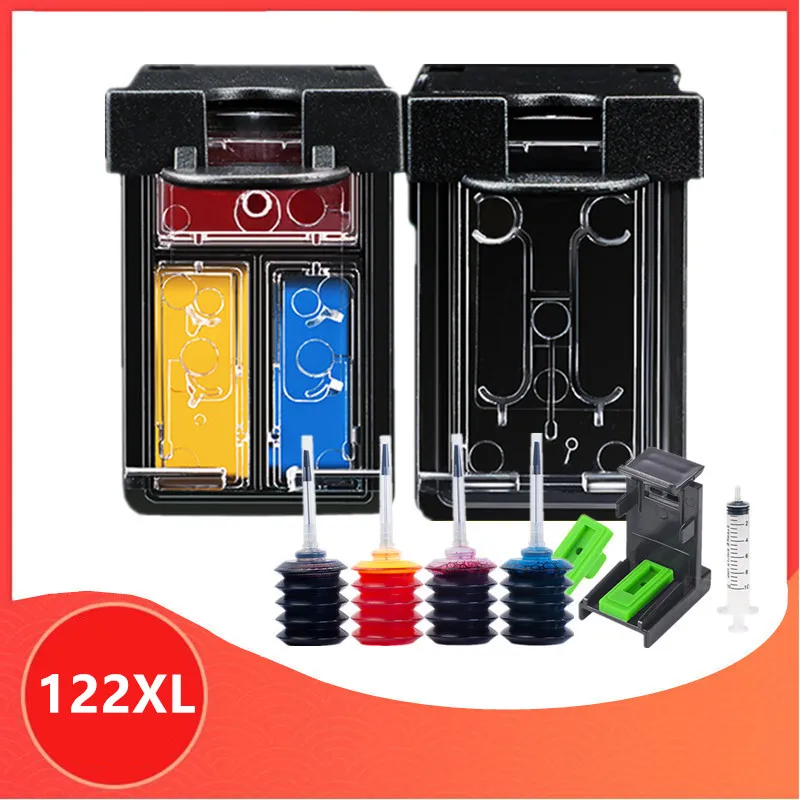 Cartucho de Tinta Compatível 122xl Recarga para hp 122 Hp122 Deskjet 1510 1050a 2000 2050a 2540 3000 3050 3052a Impressora