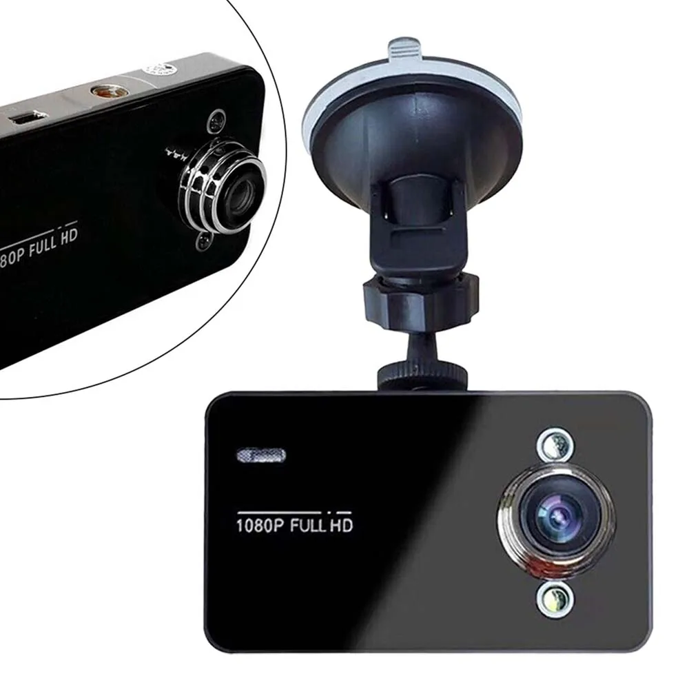 Car Driving Recorder 1080P Dvr Dual Lens Front and Rear Cameras Night Vision 24-Hour Parking Monitor Reversing Assist