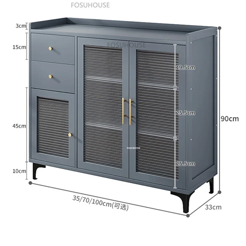 Simple Modern Bamboo Kitchen Cabinets For Kitchen Furniture Sideboard With Drawer Luxury Household Multi-layer Storage CabinetZA 6