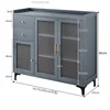Simple Modern Bamboo Kitchen Cabinets For Kitchen Furniture Sideboard With Drawer Luxury Household Multi-layer Storage CabinetZA 6