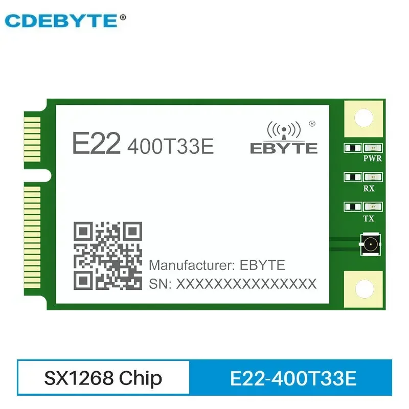 433MHz 470MHz Lora Wireless Module CDEBYTE E22-400T33E 33dbm 12KM Mini PCI-e UART RS485 RS232 USB LBT RSSI Relay Network