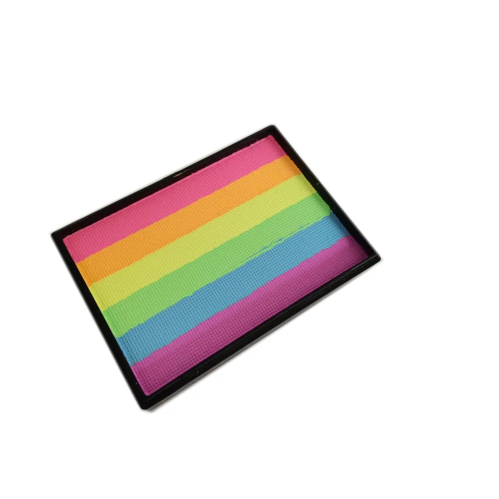 

55-60g Body Art Painting Rainbow Split Cake UV Pastel Face Body Paint Water Activated face painting