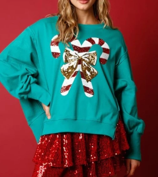 thumbnail image 1 of Suéter navideño con lentejuelas Y2k Cascanueces, estampado gráfico, jerseys de cuello redondo, manga larga, ropa de calle, otoño e invierno, tops de gran tamaño, 1 of 4