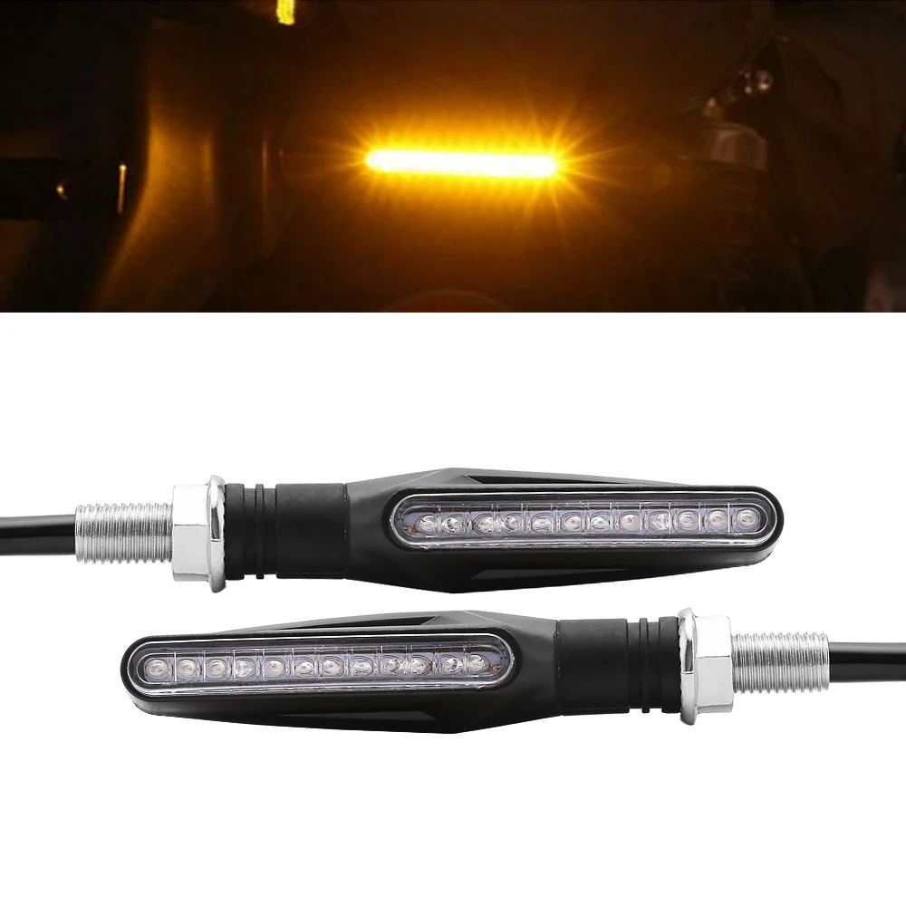 LED Motorcycle Turn Signals Light Tail Flasher Blinker Indicator Rear Lights Lamp Accessories 1/2/4pc