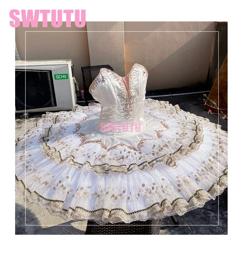 

Creamy White Esmeralda Professional Ballet Tutu Women Classical Performance Costumes BT4060B