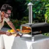 16" Outdoor Pizza Oven Propane and Wood Fired Pizza Maker Multi-Fuel Gas Ovens w/Gas Burner, Cutter, Pizza Stone 6