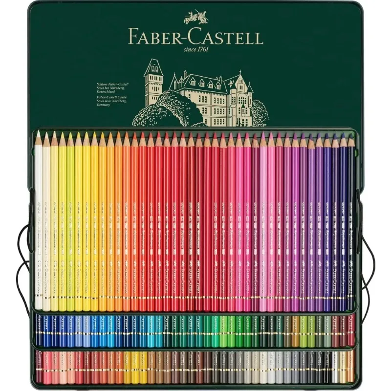 Artist Colour Pencils 120 Tin Set Oil-Based Lightfast Drawing Pencils