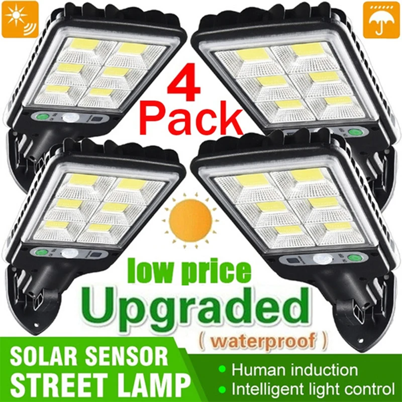 

Solar Street Lights Outdoor, Solar Lamp With 3 Light Mode Waterproof Motion Sensor Security Lighting for Garden Patio Path Yard