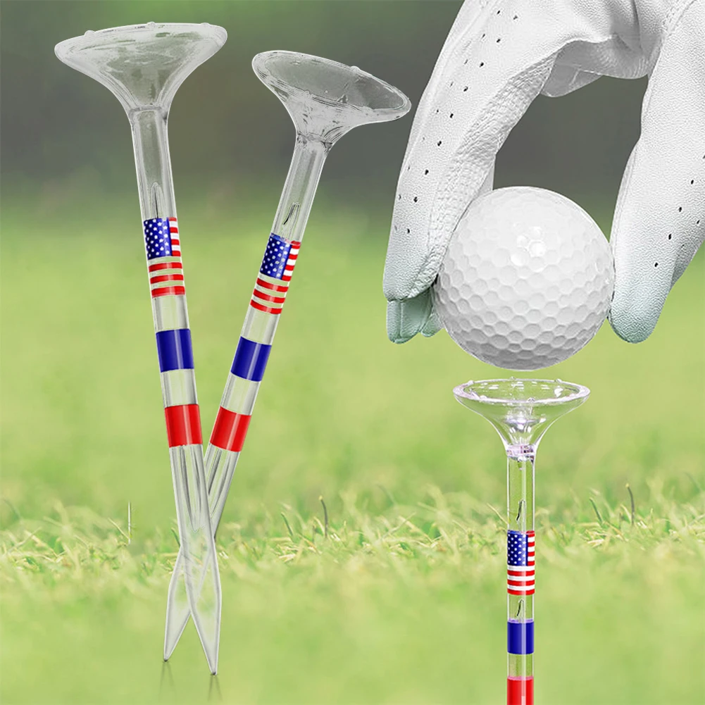 50Pcs Transparent Plastic Golf Tees with Stability Features