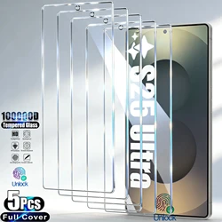 Premium Fingerprint Unlock 9H Tempered Glass Screen Protector - Pack of 1 - 5 Pieces - Galaxy S23