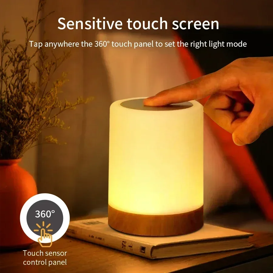 Veilleuse LED 360° Rechargeable Taipow - Lampe De Chevet Colorée Pour Enfant