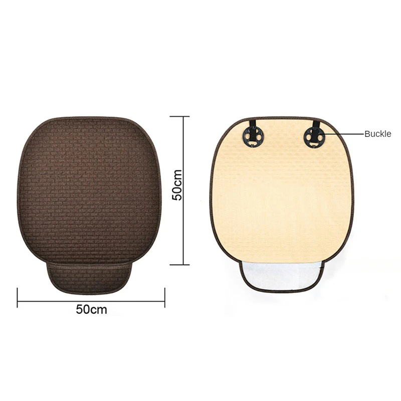 Coprisedile per auto antiscivolo di dimensioni universali seggiolino auto cuscino protettivo per sedile anteriore accessori per auto in tessuto di lino senza schienale - Image 6
