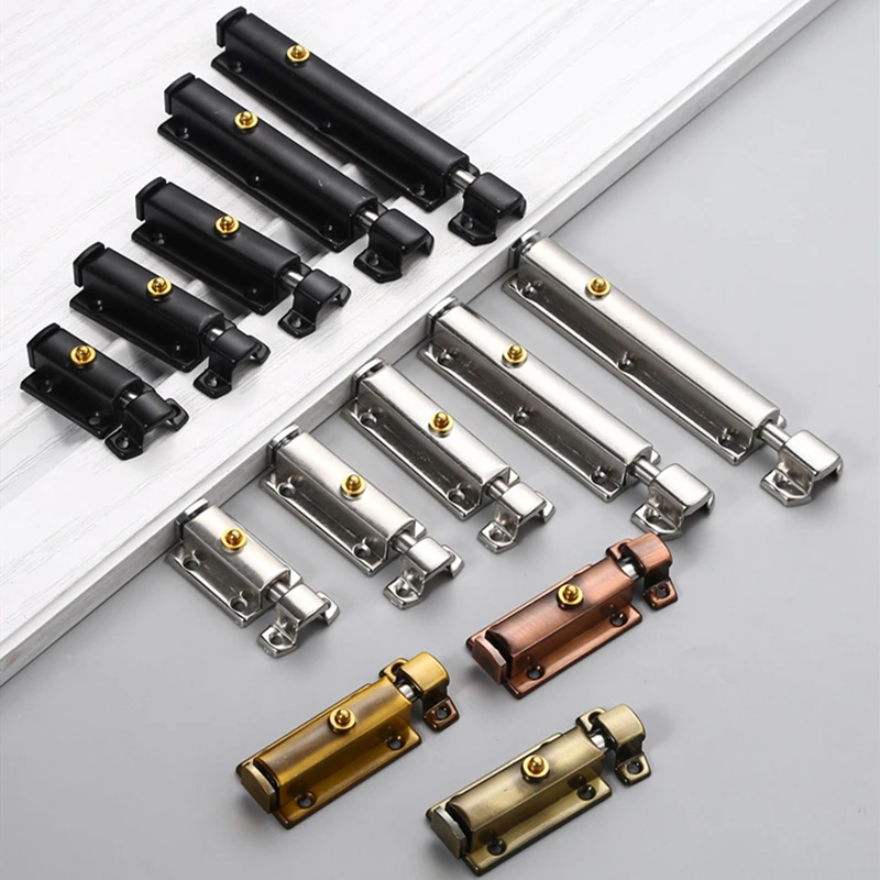 Stainless Steel Automatic Latchs Anti-theft Door Bolt Anti-lock Door Buckle Spring Latch Thickened Locks door latch