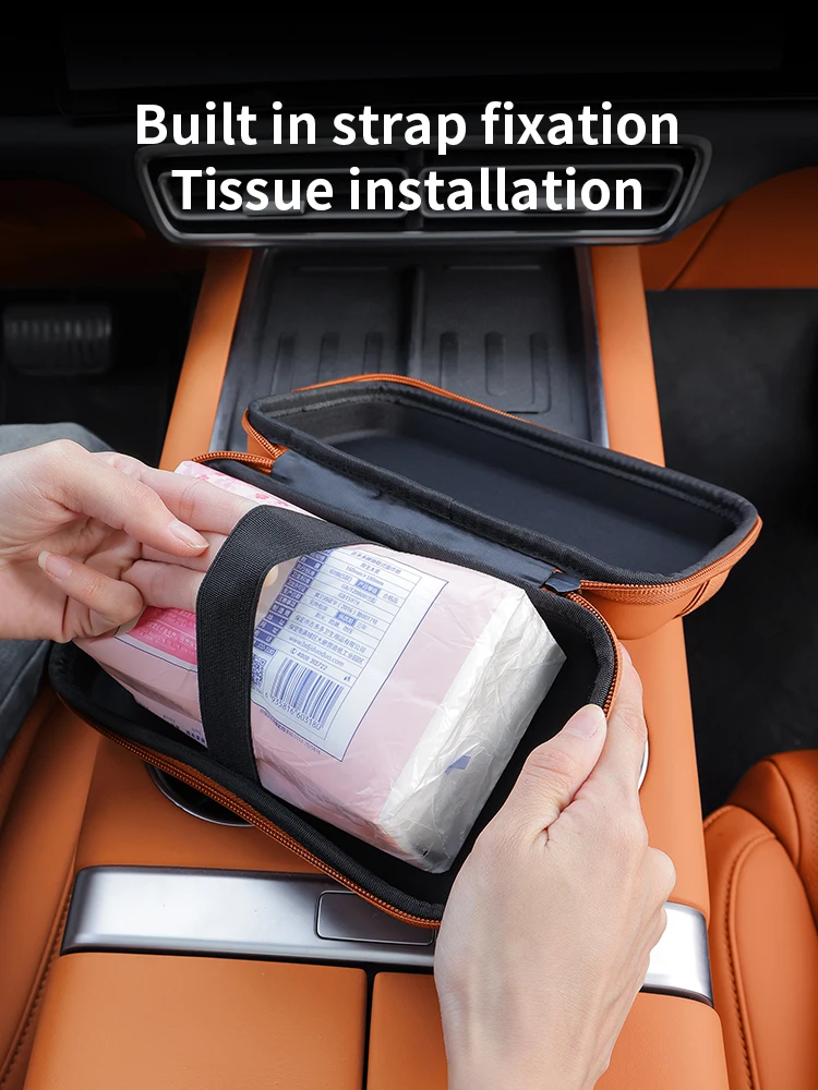 Car sun visor tissue box seat back car mounted tissue box car mounted armrest high-end storage decoration sanitary paper tissue box car interior accessories car tissue holder