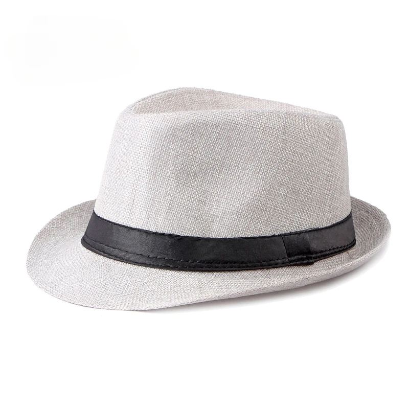 Middle-aged and Elderly Jazz Hat Fedoras Beach Linen Top Hat for Men and Women Spring Summer Outdoor Sun Protection fashion hat sun protection hat fedora hat