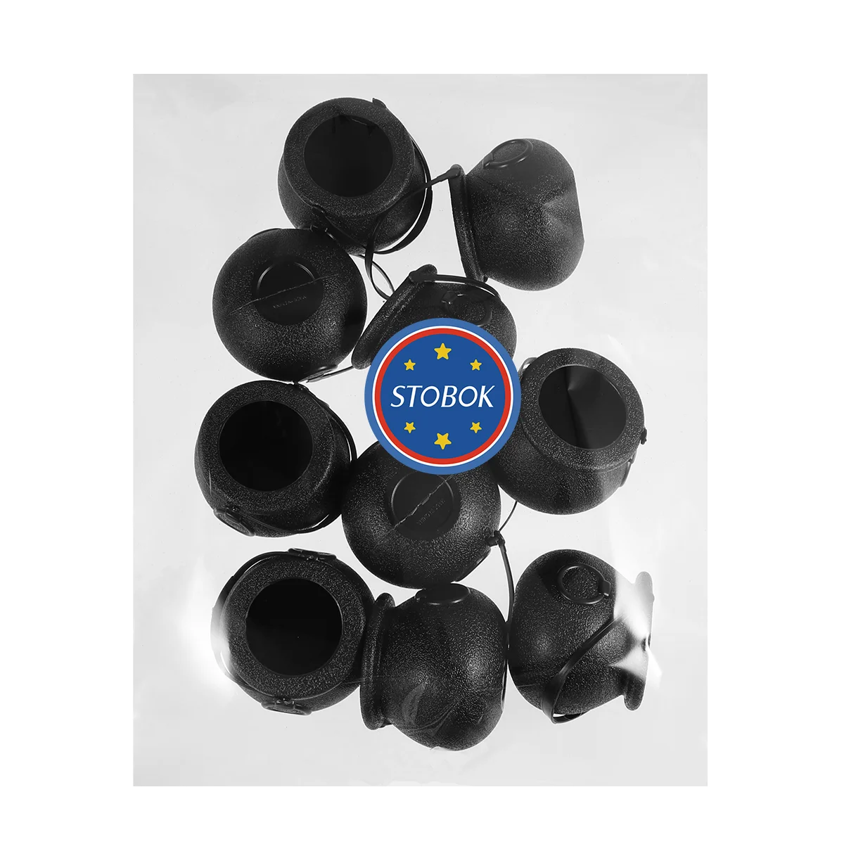 12pcs Candy Buckets Small Trick or Treat Candy Holder Pot Black Cauldron Candy Kettle, 6x55cm Leprechaun