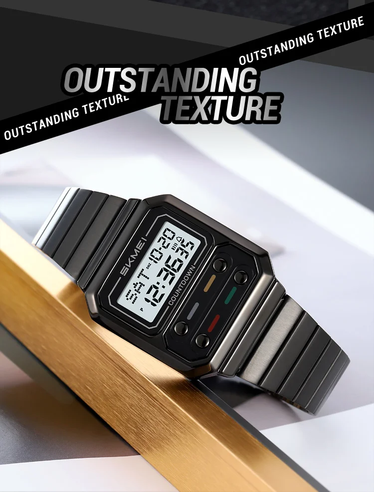 Luxury Waterproof Shockproof Digital Men's Watch Stainless Steel_voghion.com