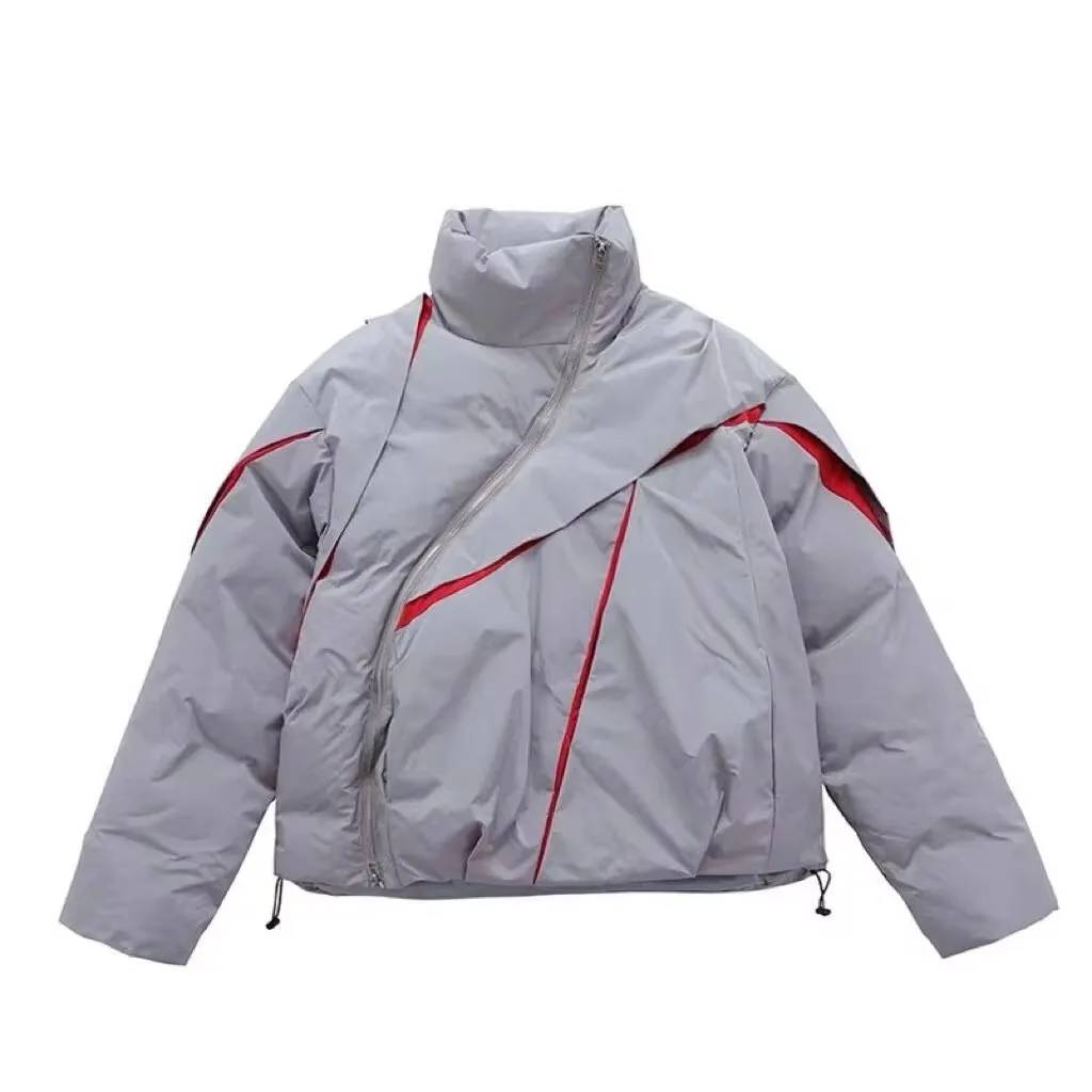 American Cotton Padded Jacket Men Women Winter High Street Thicken Warm Stand Collar Coat Hip Hop Loose Cutting Design Outwear cotton jacket parka coat parkas coat