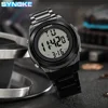 New ModelsTop Luxury Stainless Steel Strap Sport Watches Mens Waterproof Back Light Digital Wristwatch Male Alarm 4