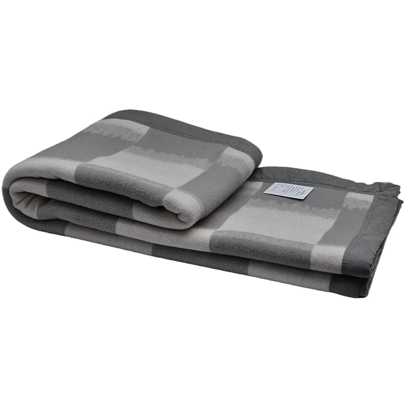 wool camping blanket luxury thick heavy chunky fashion gradient suede bound warm for winter