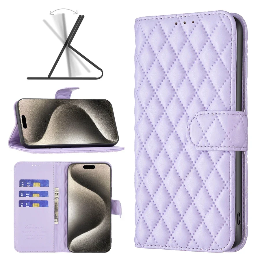Compact Magnetic Flip Wallet with Card Slot - Leather Case