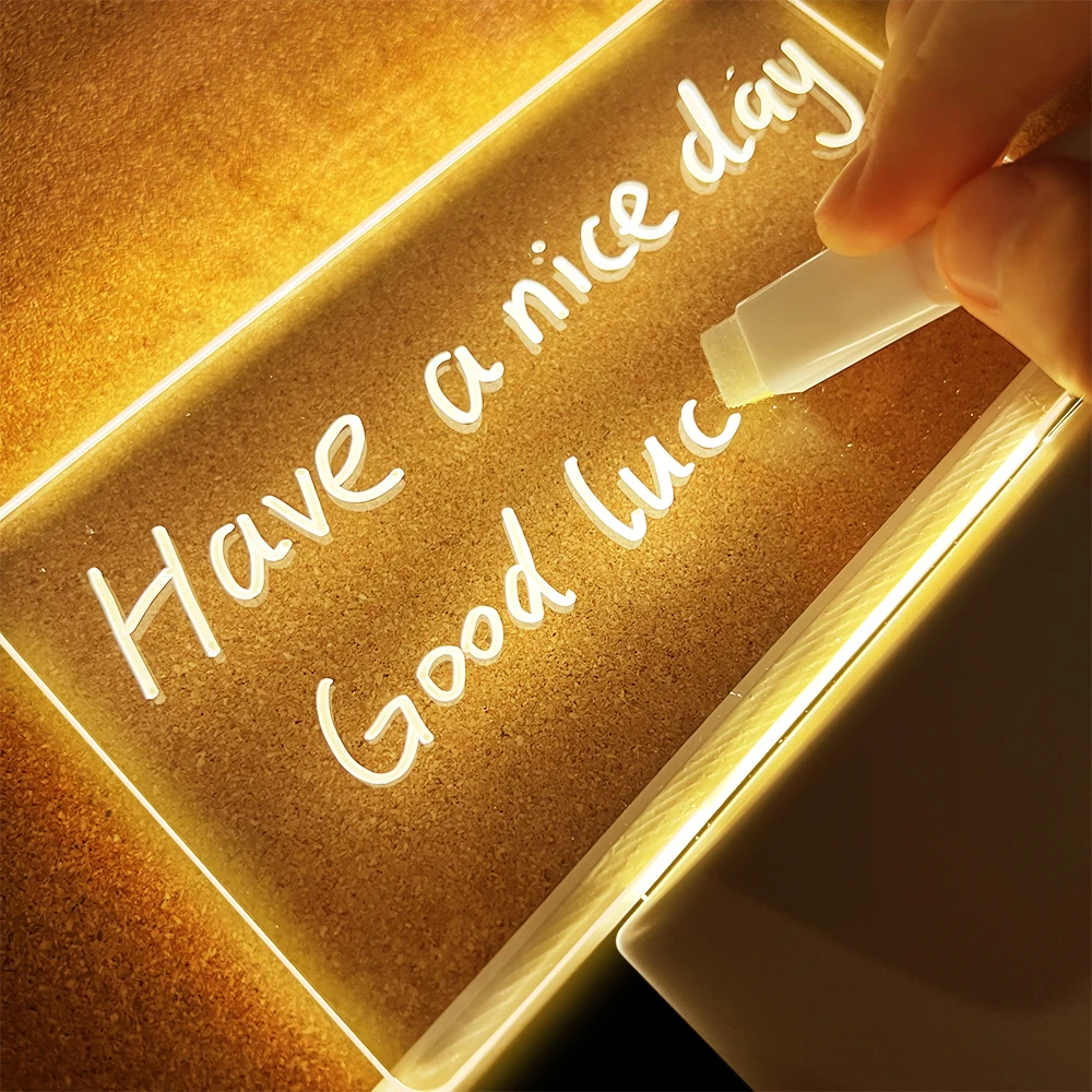 Note Board Creative Led Night Light USB Message Board Holiday Light With Pen Gift For Children Girlfriend Decoration Night Lamp