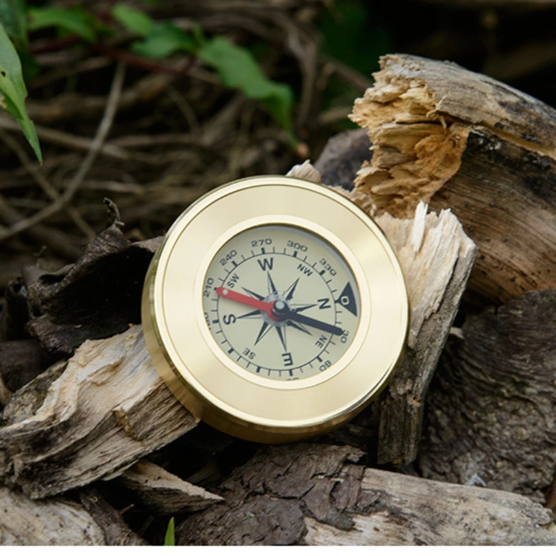 Mini Camping Marching Lensatic Compass Magnifier Gold Wild Survival Navigation Noctilucent mini compass,navigation compass,survival compass