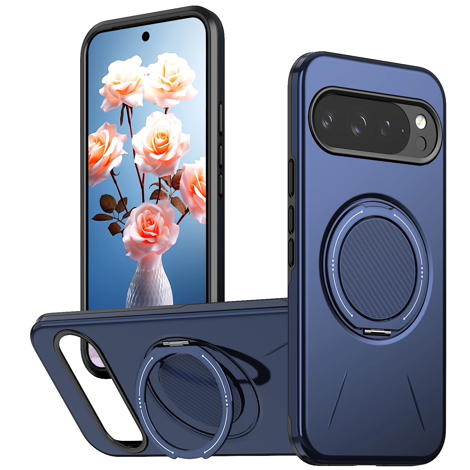 Magnetic 360° Rotating Phone Case with Shockproof Stand and Holder