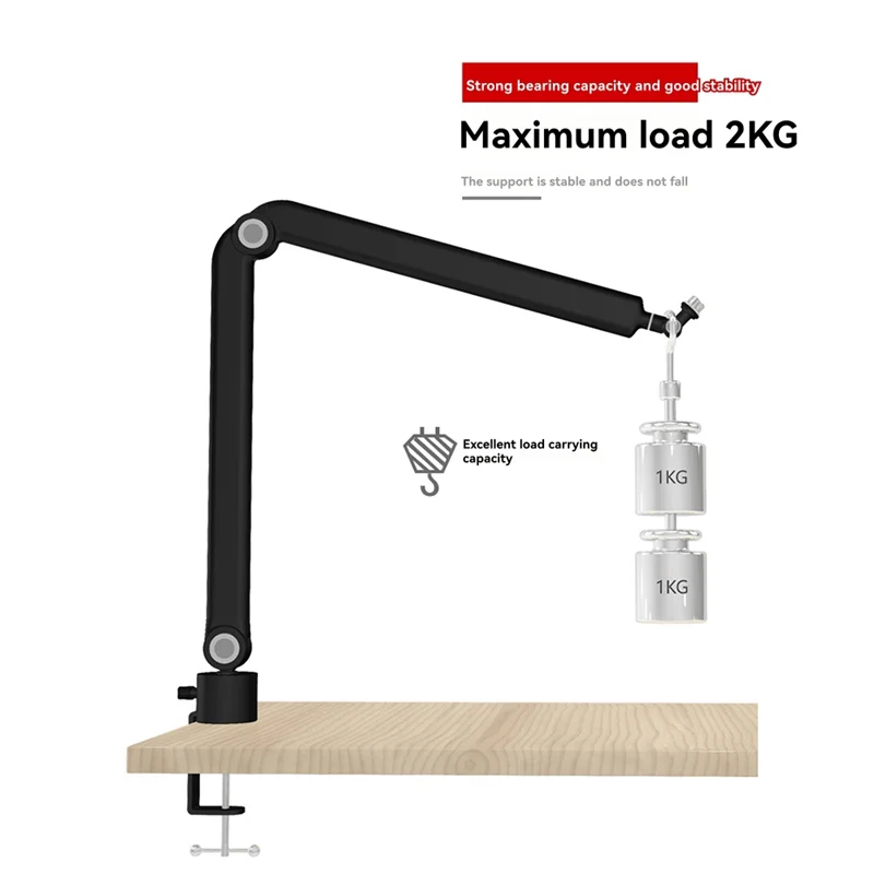 마이크 스탠드 조정 가능한 가위 암 스탠드 Hyperx Quadcast 마이크 USB 콘덴서 마이크 헤비 서스펜션 붐