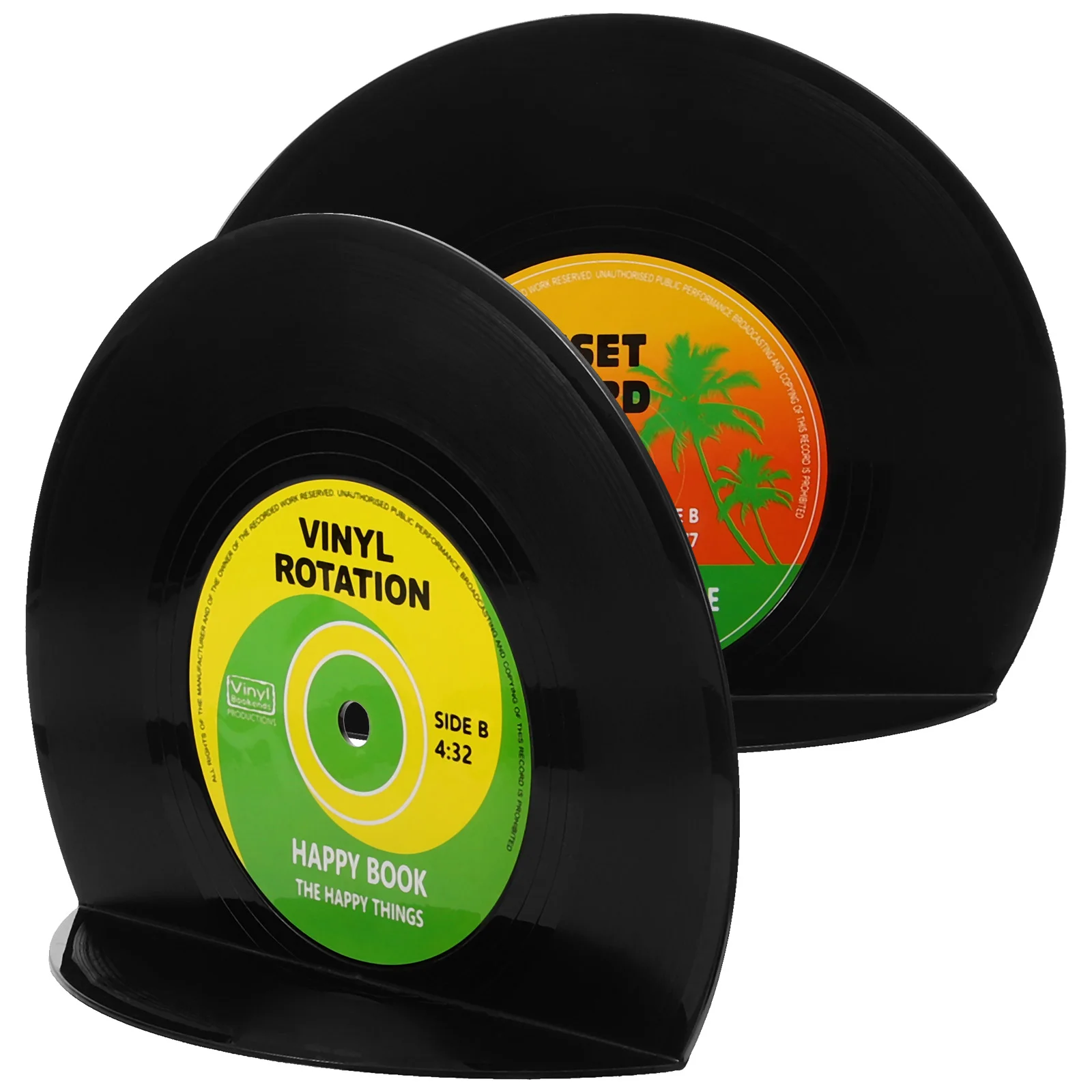 VinylRecordBookendVintageBookEndsStopperHeavyDutyBookRacks