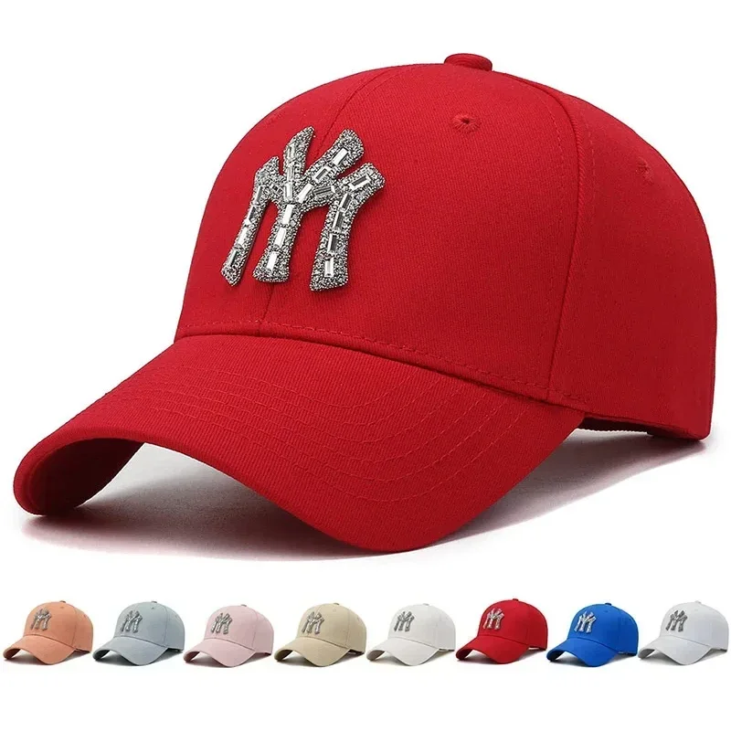 Rhinestone Hat Duck Tongue Cap Baseball Cap Sunshade Female Spring Fall
