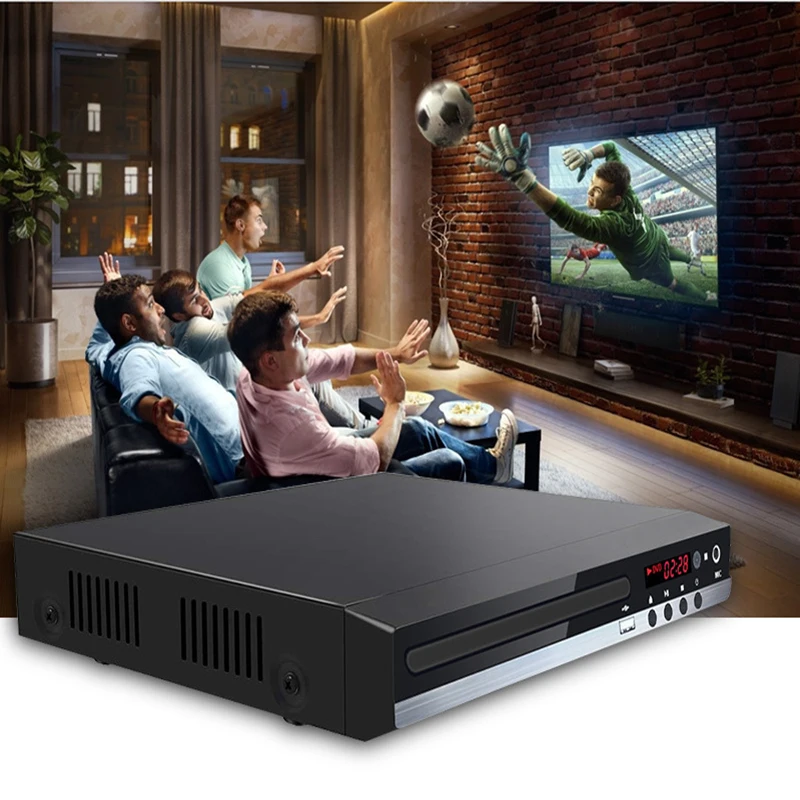 Ȩ DVD ÷̾ VCD CD ũ ̵ ÷̾  AV   USB ũ, Ǯ HD 1080P Ȩ DVD ÷̾ ڽ Ƽ̵