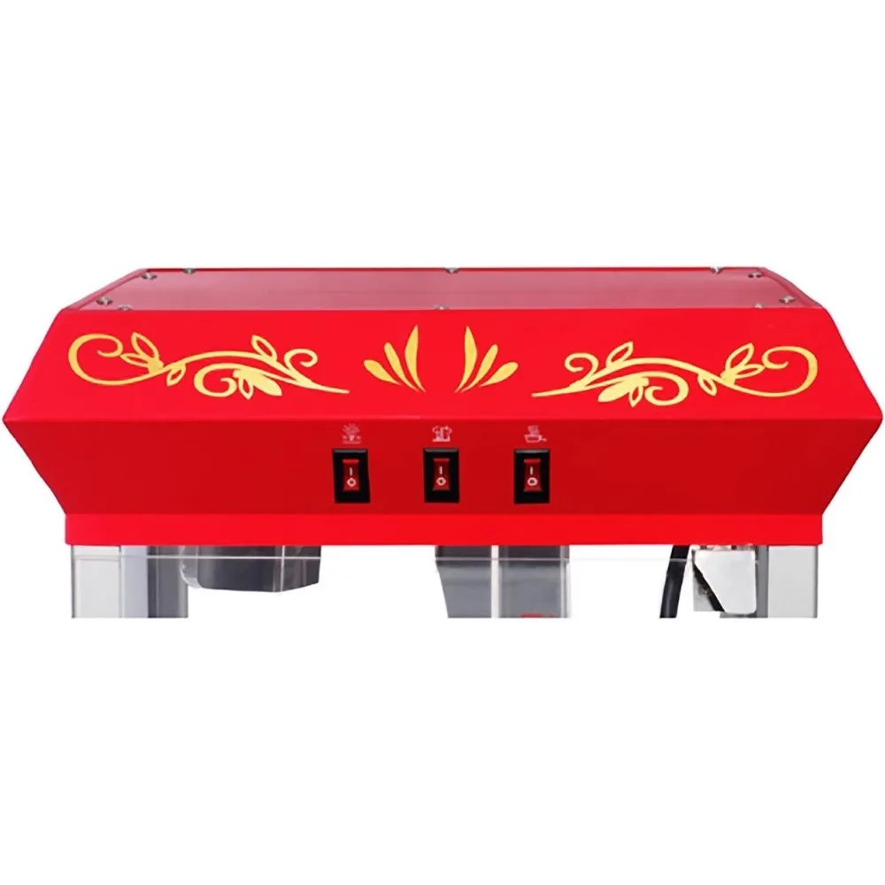 8 Ounce Professional Electric Popcorn Cart Red Countertop Foundation Popcorn Popper Machine 17 X 14 X 24 Inches Popcorn-machine 5