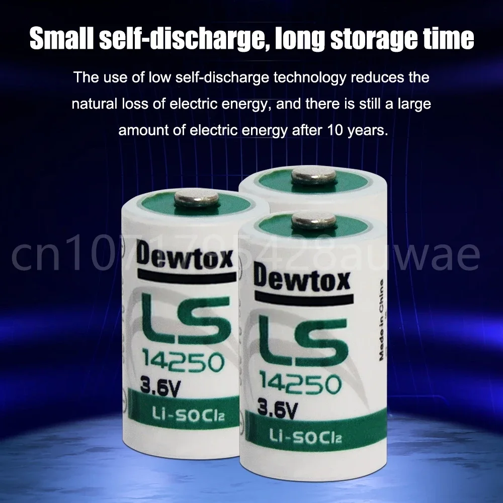 1PCS Dewtox LS14250 L14250 ER14250 14250 1/2AA TL-5902 3.6V Lithium Battery for PLC CNC Machine Tools Gas Meter Real Time Clock 5