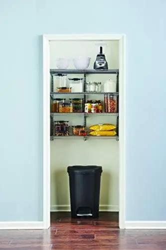 

36" Closet Storage Organization System Kit, 4 Shelf System for Pantry Storage, White Bogg bag charms Cloth hanger Under desk cab