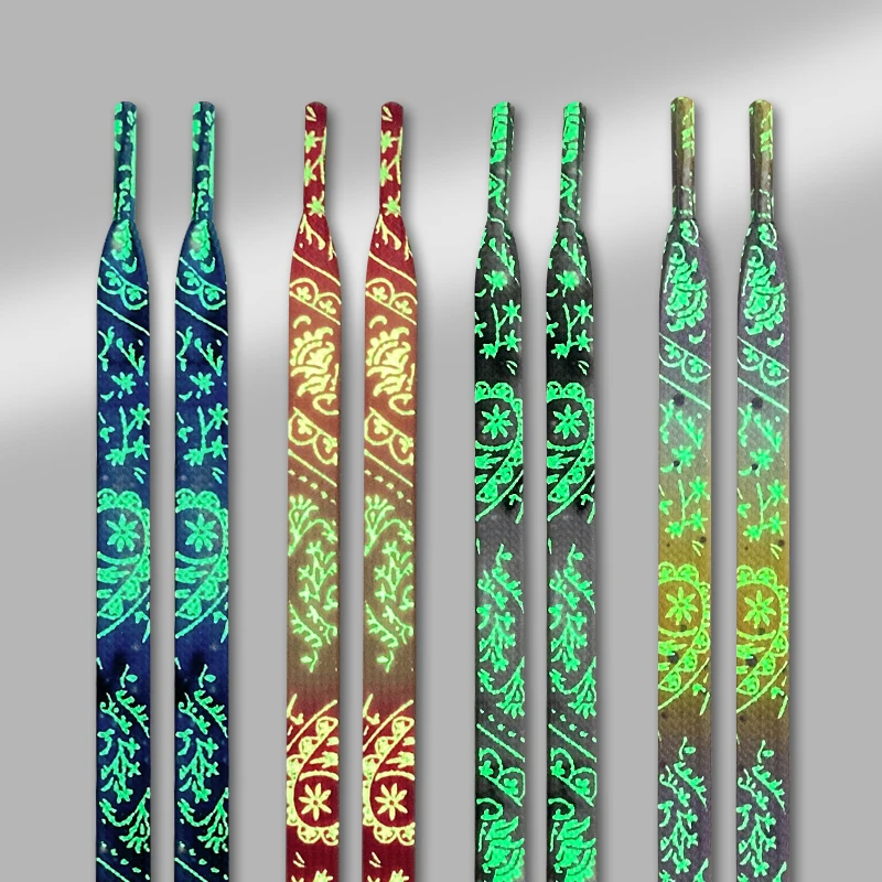 1 Paar leuchtende Schnürsenkel Qualität fluor zierende Stiefel Schnürsenkel für Turnschuhe flache Schnürsenkel Schnürsenkel Nachtlicht schnüre 120/140/160cm – Detail 11
