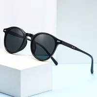 Lunettes de soleil rondes pour myopie, petite monture, rétro, marque de styliste, UV400, lunettes pour hommes, dioptrie 0 à-4.0 2