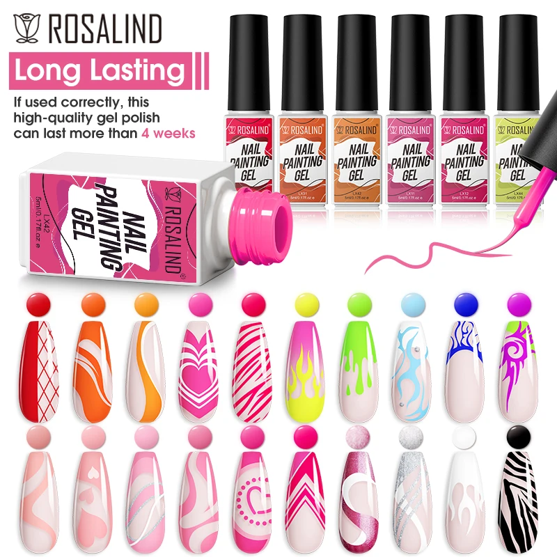 Nail Polish 5ml Liner Gel Polish Neon Painting French Style Drawing Line Nail Art Semi Permanent