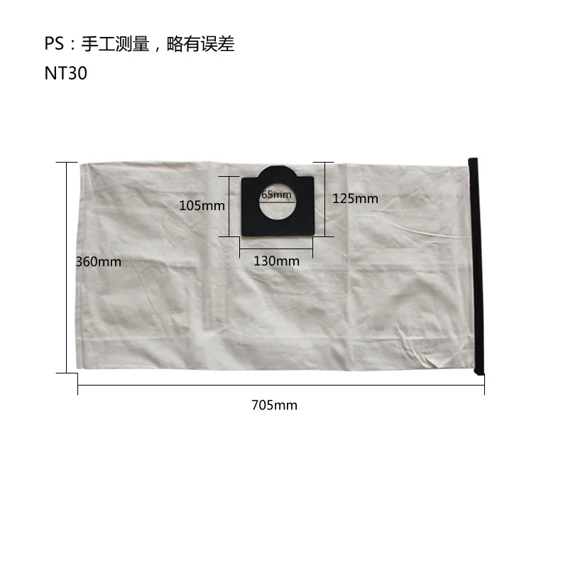 Washable Dust Bags Cloth Bag for Karcher NT20 NT30 NT38 NT48/1 NT65/2 NT72/2 Vacuum Cleaner Parts Non-Woven Dust Filter Bag