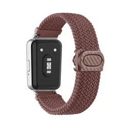 Braided Nylon Adjustable Smartwatch Wristband Bracelet - Universal Fit, Enhanced Comfort and Durability - Galaxy Watch Fit 3 (Smoke Purple S)