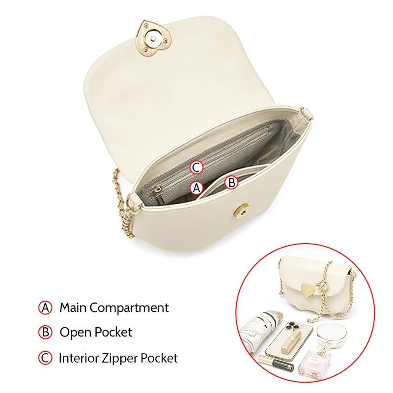 FOXER Fashion Small PU Leather Women's Adjustable Chain Shoulder Crossbody Bag Lady Top Quality Female Simple Flap Messenger Bag