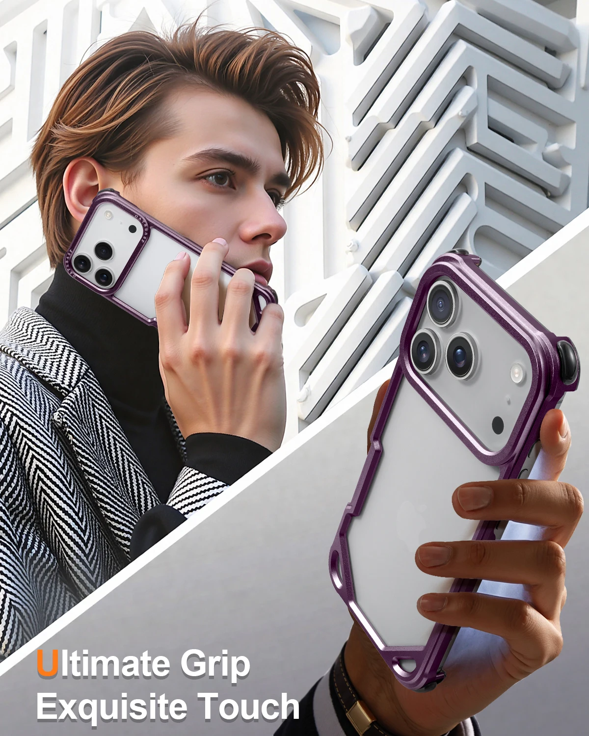 Oatsbasf MagSafe Metal Bumper Case with Air-Cushion Shockproof & Heat-Dissipating Technology