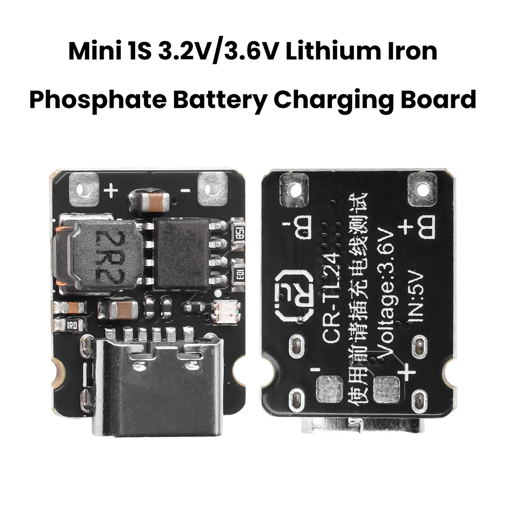 미니 1S 3.2V 3.6V 리튬인산철 배터리 충전 보드 2.4A 고속 충전 모듈 트리클 정전류 충전