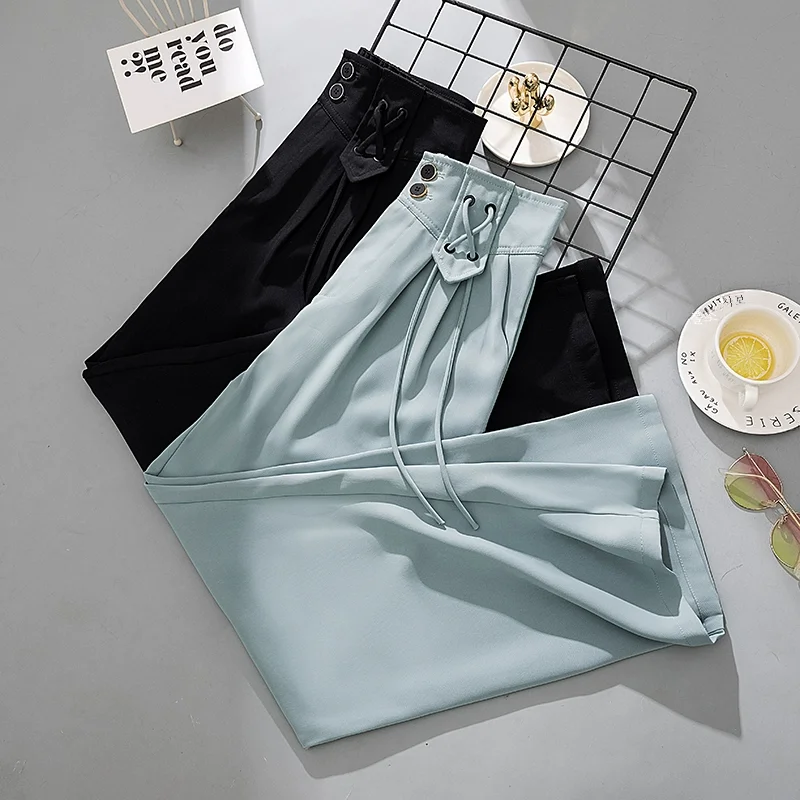First-line Brand Womens Suit Pants Loose-fit High-waisted Casual Pants For Spring/summer 2024
