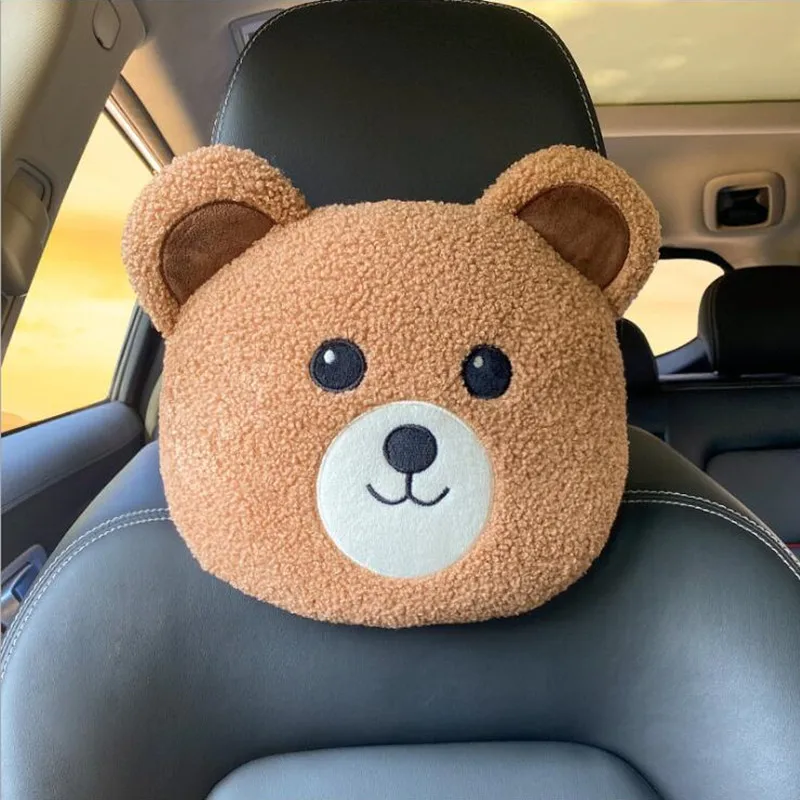 Cute Cartoon Car Headrest Pillow Neck Support Pillow Cartoon - Temu