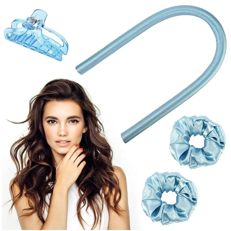 Heatless Curling Rod Headband Silk Curls Ribbon Hair Rollers Sleeping Soft Headband hair styling tool,hair curling tools
