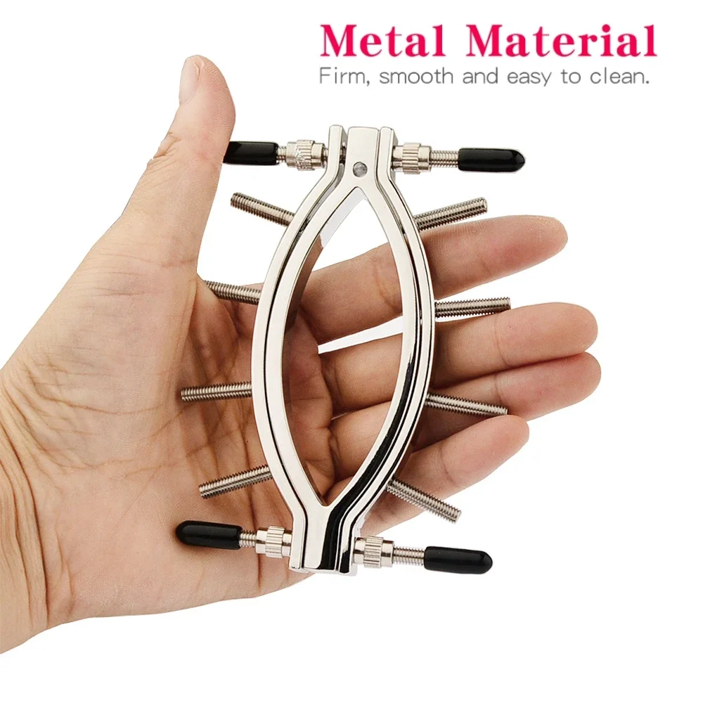 Stianless Steel Pussy Clamp Spikes Labial Clamp Vaginal Expander Speculum Clitoris G-spot Flirt Fetish Bdsm Sex Toy Women