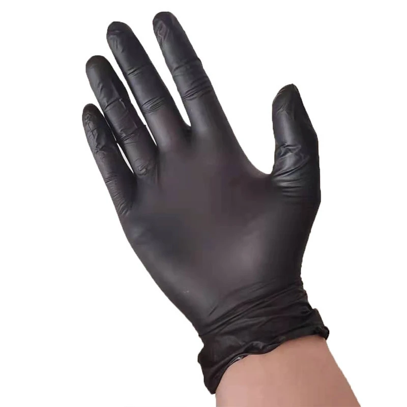 100/50/20PCS Black Nitrile Gloves Thickened Disposable Gloves for Cleaning Hairdressing Waterproof Dishwashing Tattoo