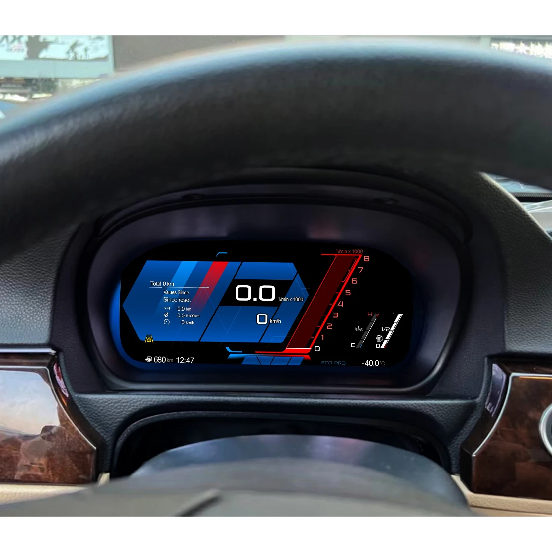 Panel de instrumentos digital con pantalla LCD CarPlay para BMW Serie 3 E90 E91 E92 E93 2007-2011, velocímetro, odómetro, panel de cabina. 6