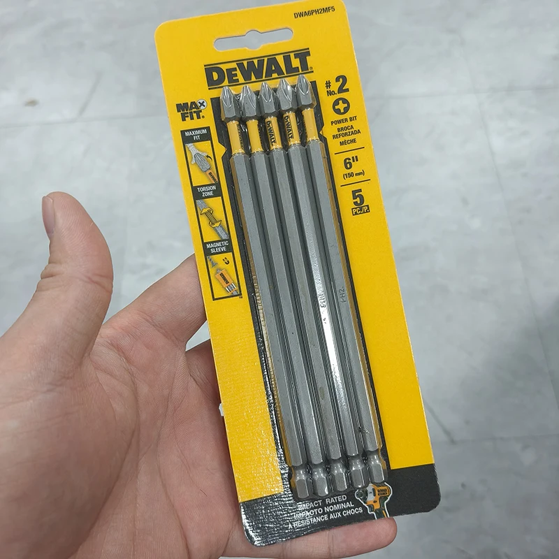 DEWALT DWA6PH2MF5 드릴 비트 IMPACT 5개 150MM PH2 MAXFIT 재료 도구 액세서리